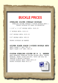 CLICK TO DOWNLOAD - Sterling Silver Buckles Pricelist