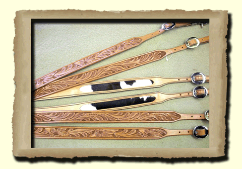 Floral carved suspenders and inlaid suspenders