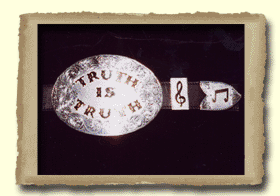 Truth sterling silver and 14k gold buckle